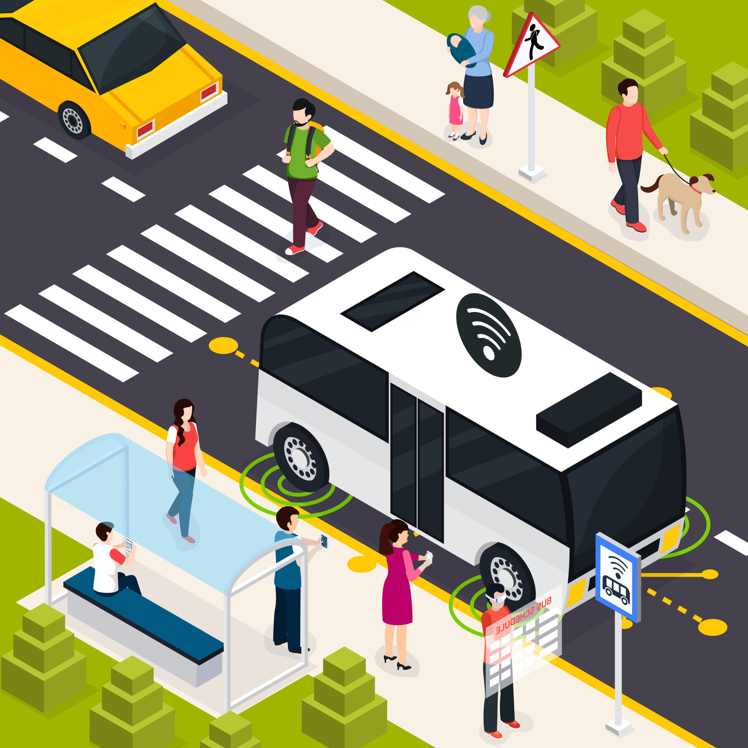 Measuring the “sensitivity” of semi-autonomous vehicle crew members and pedestrians and analyzing interdependent behavior